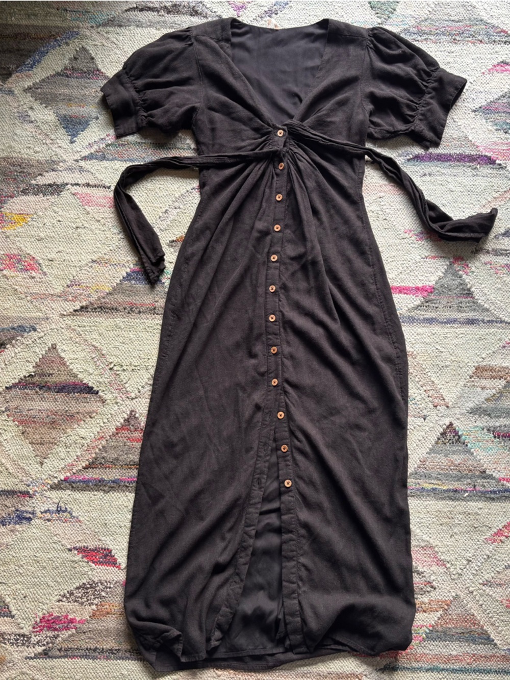Free People Vintage Summer Midi Maxi | Small | Black - Picture 3 of 4